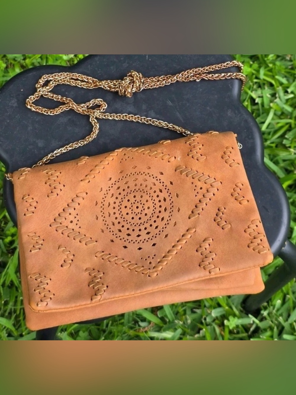 Free People Crossbody Bag with Gold Chain